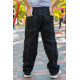 Джинсы багги  карго Altun широкие для мальчика 9-17 лет скейтеры , Черный 134