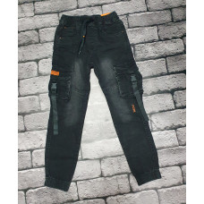 Джогери джинси карго для хлопчика SEAGUL 5-11 років , 146, Графіт