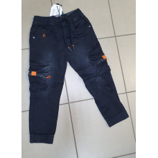 Джинси-джогери карго для хлопчика SEAGUL 5-11 років арт.2001, Розмір дитячого одягу (по зростанню) 140, Колір Чорний