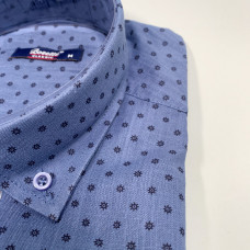 Рубашка мужская Bosetti с коротким рукавом M-XXL , M, Синий