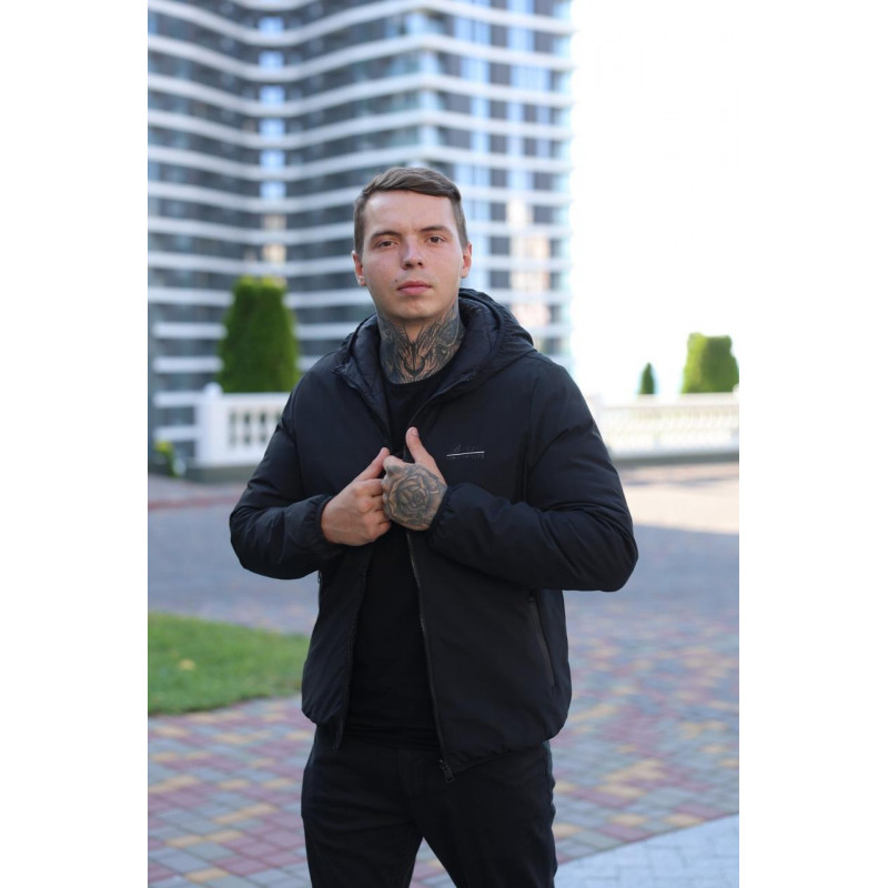 Куртка мужская Bihor двухсторонняя M-5XL , Черный,  XXXL