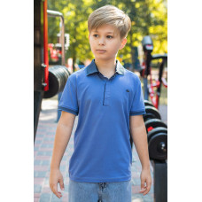 Футболка Blueland поло для мальчика 8-16 лет , Джинс,  146