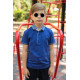 Футболка Blueland поло для мальчика 8-16 лет , Джинс,  146
