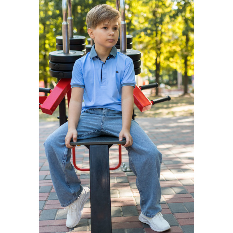 Футболка Blueland поло для мальчика 8-16 лет , Синий,  170