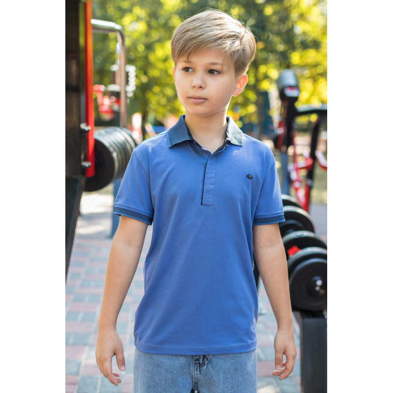Футболка Blueland поло для мальчика 8-16 лет , Синий,  170