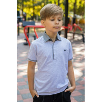 Футболка Blueland поло для мальчика 8-16 лет , Серый,  140