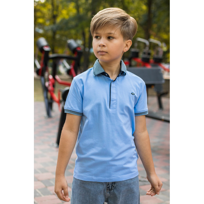 Футболка Blueland поло для мальчика 8-16 лет , Серый,  140