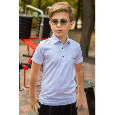 Футболка поло Blueland для мальчика 5-9 лет , 116, Серый