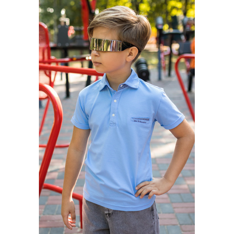 Футболка поло Blueland для мальчика 5-9 лет , 116, Серый