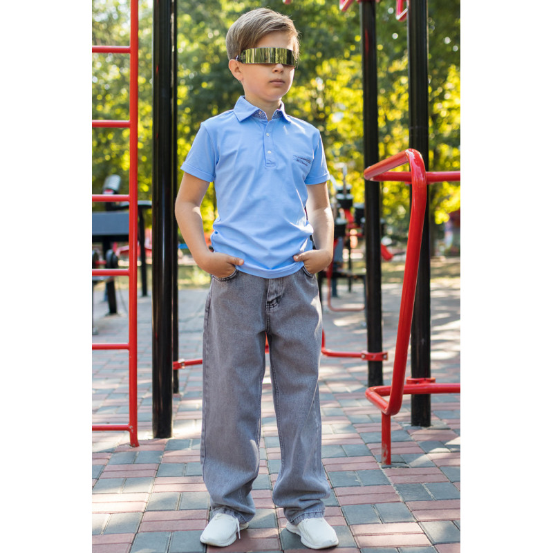 Футболка поло Blueland для мальчика 5-9 лет , 134, Бордовый