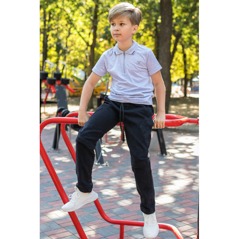 Джинсы мом Altun для мальчика 6--16 лет  арт.2027, Графит 158