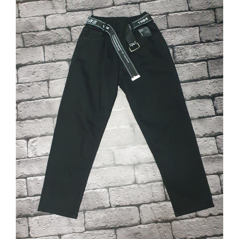 Джинсы Altun мом для мальчика 10-16 лет , Черный 146