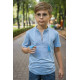 Вышиванка футболка Kosar для мальчика 3-15 лет с коротким рукавом , 98, Голубой