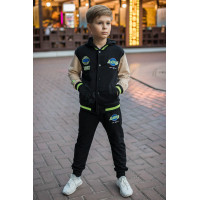 Костюм спортивный Happy House для мальчика 8-16 лет , Черный 164