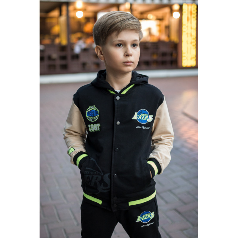 Костюм спортивный Happy House для мальчика 8-16 лет , Черный 164