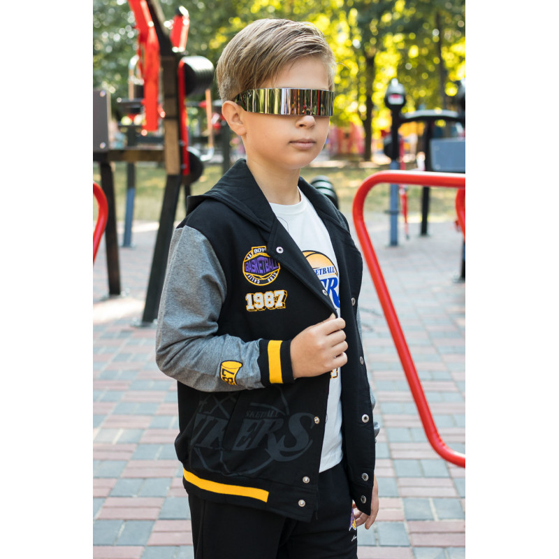 Костюм спортивный Happy House для мальчика 8-16 лет , Черный 152