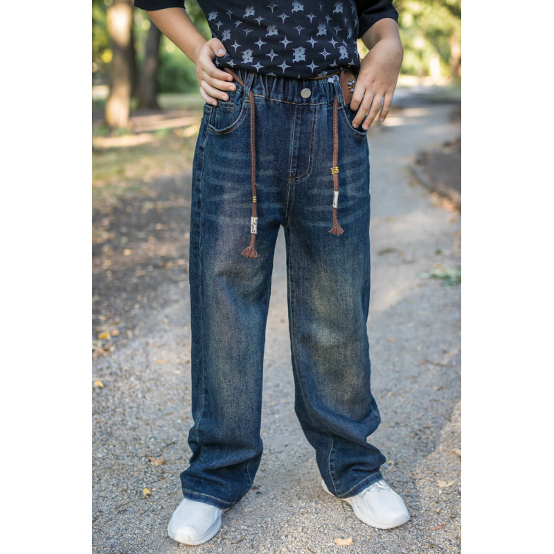 Джинсы Alder багги широкие для мальчика 10-14 лет скейтеры , Черный 158