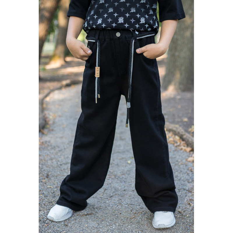 Джинсы Alder багги широкие для мальчика 10-14 лет скейтеры , Синий 152