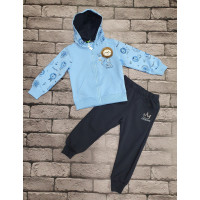 Костюм спортивный F&D для мальчика 3-8 лет , 122-128, Цвет Голубой