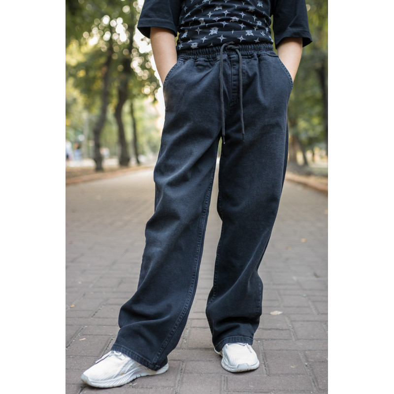 Джинси Altun баггі широкі для хлопчика 9-16 років скейтери, Графіт 140