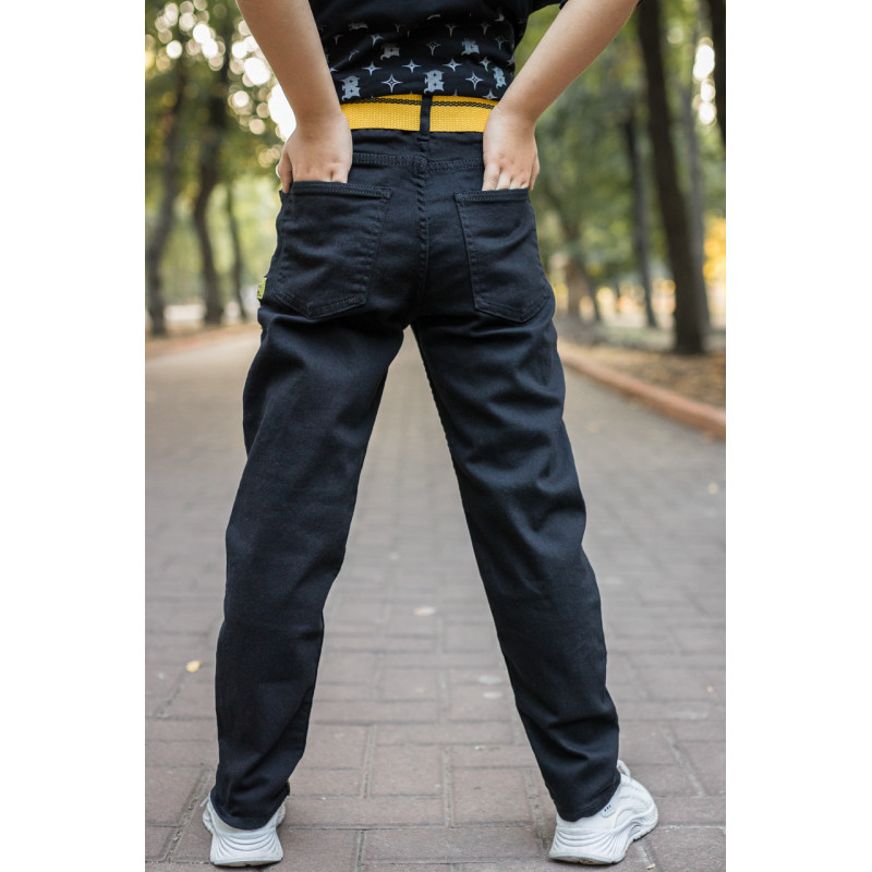 Джинсы Altun мом для мальчика 6-16 лет , Черный 116