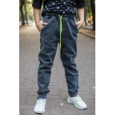 Джинсы Altun мом для мальчика 5-16 лет  с резинкой на поясе , Серый 140