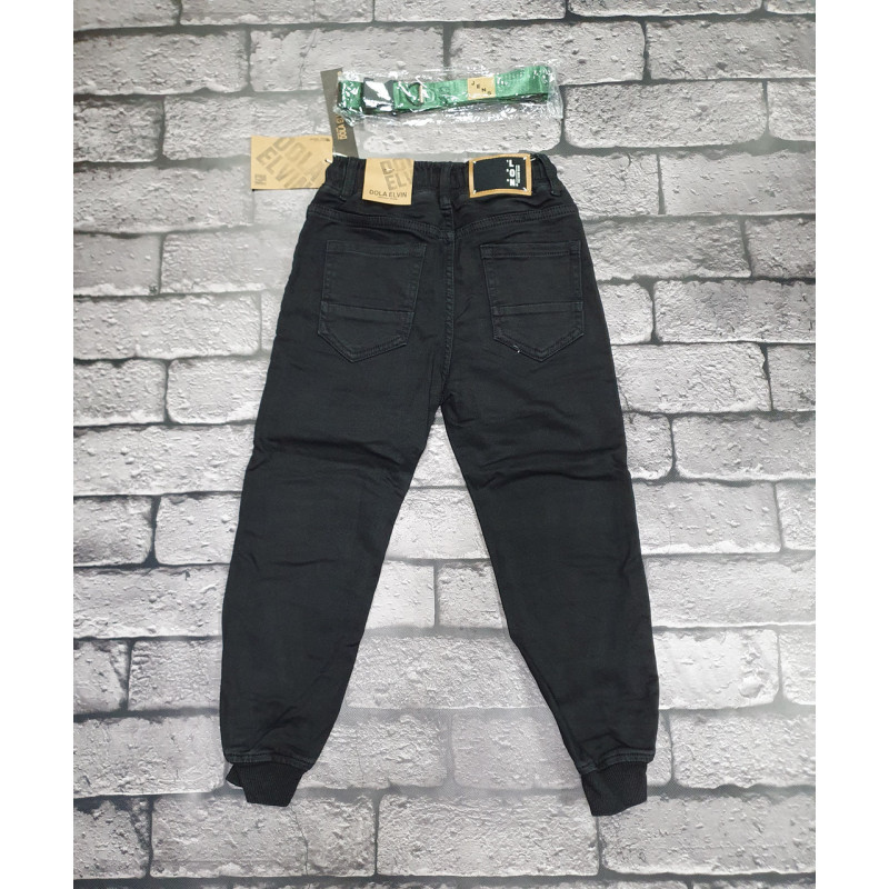 Джинсы джогеры Dola Elvin для мальчика 3-12 лет , 128, Черный