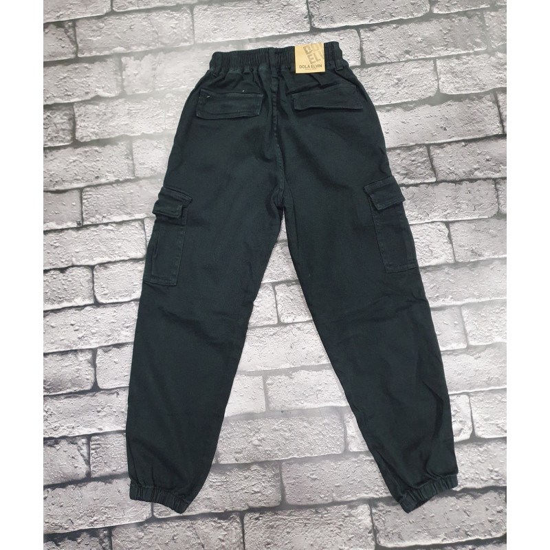 Джинсы джогеры Dola Elvin карго для мальчика 8-16 лет , Черный 128