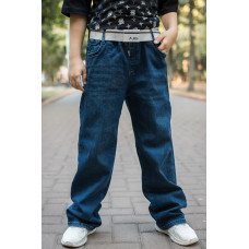 Джинсы Altun багги скейтеры широкие для мальчика 9-16 лет , Синий 134