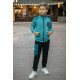 Костюм спортивный F&D для мальчика 7-15 лет стойка , Бирюзовый 164