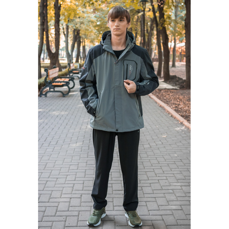 Куртка термо Audsa демисезонная мужская  M-3XL , Серый,  XXL