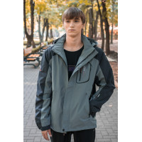 Куртка термо Audsa демисезонная мужская  M-3XL , Серый,  M