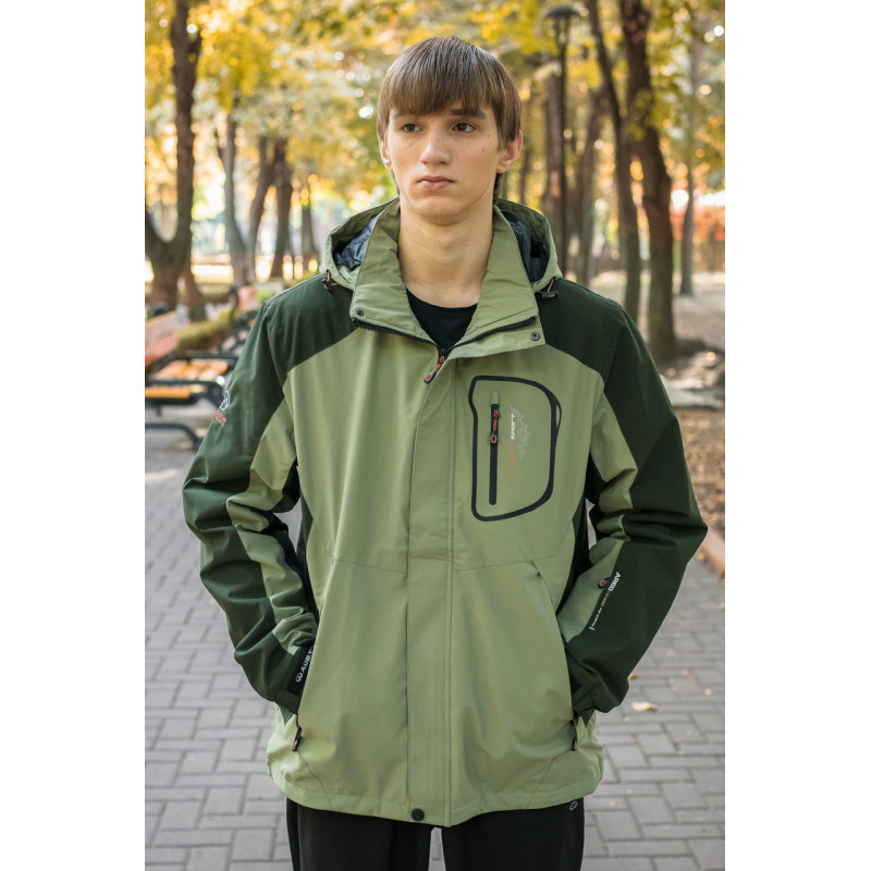 Куртка термо Audsa демисезонная мужская  M-3XL , Оливковый,  XXXL