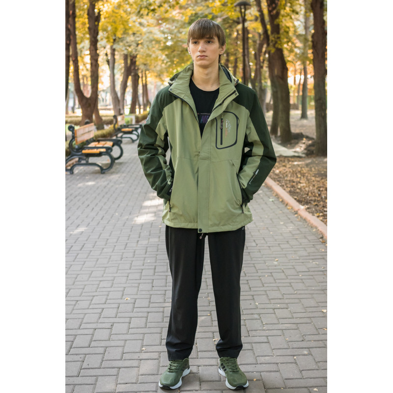 Куртка термо Audsa демисезонная мужская  M-3XL , Оливковый,  XXXL