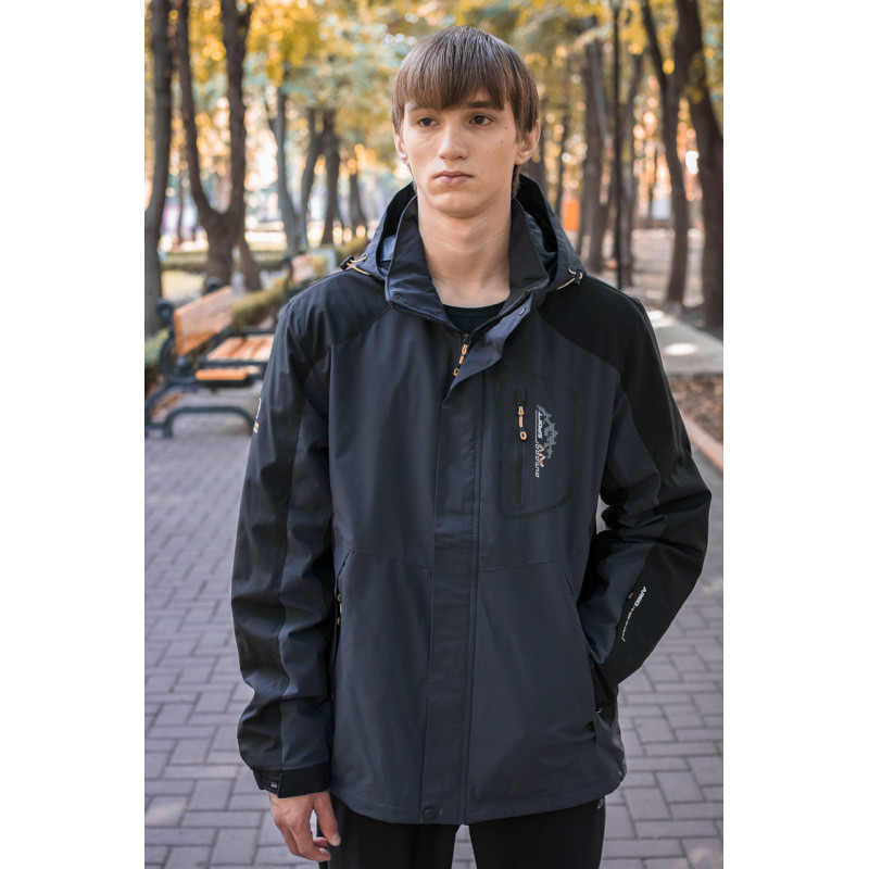 Куртка термо Audsa демисезонная мужская  M-3XL , Темно-серый,  XXL