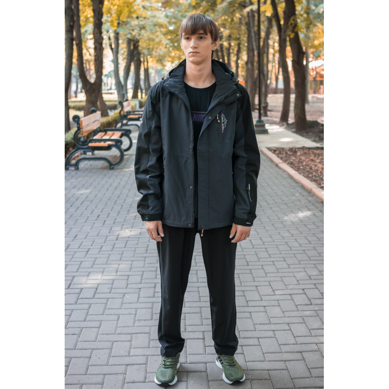 Куртка термо Audsa демисезонная мужская  M-3XL , Темно-серый,  L