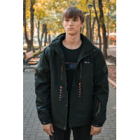 Куртка термо демисезонная  RLX  мужская  M-3XL , Черный,  L