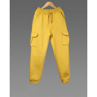 Спортивные штаны карго теплые Poyraz для мальчика 8-16 лет , Горчичный, 134