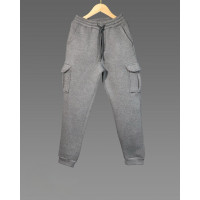 Спортивные штаны карго теплые Poyraz для мальчика 3-8 лет , 128,  Темно-серый