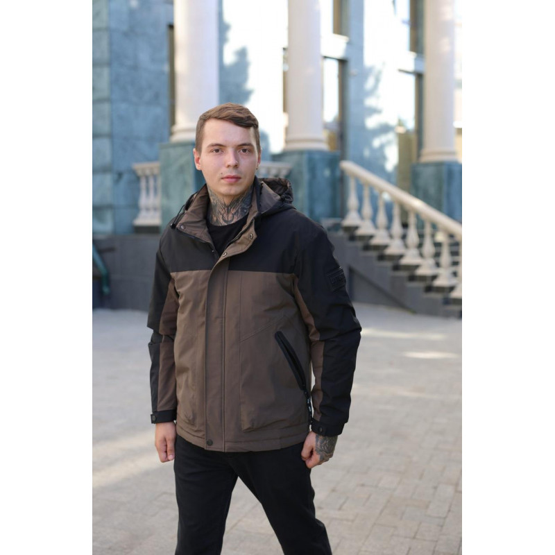 Куртка мужская Bihor демисезонная L-5XL , Коричневый, XXXL