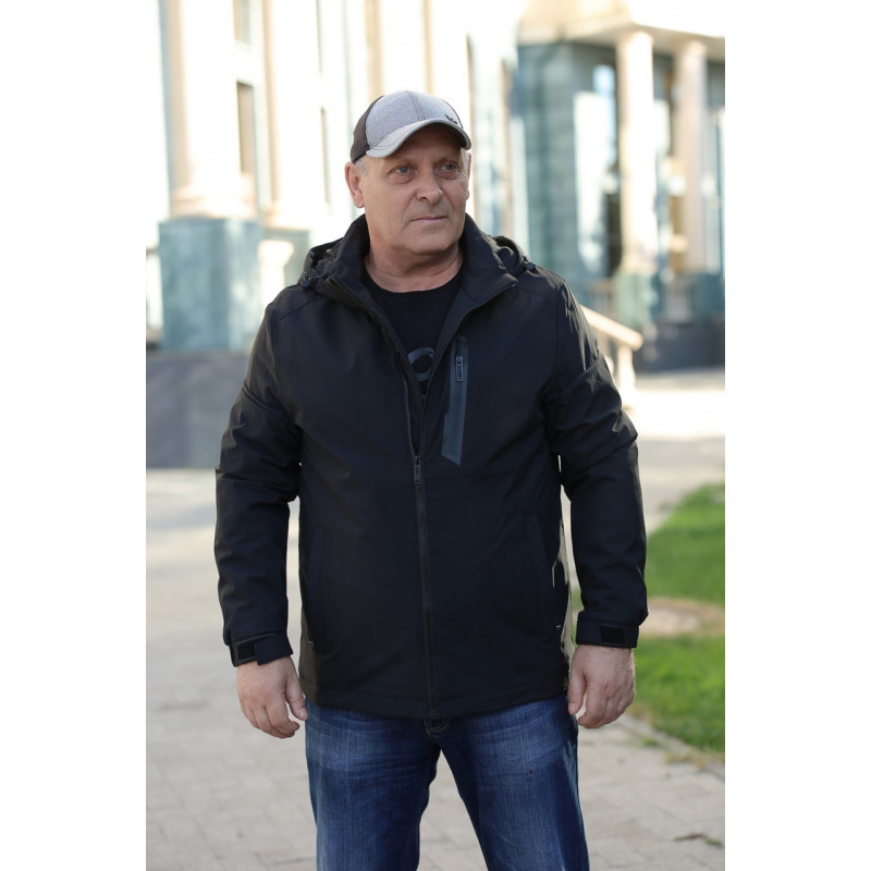 Куртка мужская демисезонная Bihor большие размеры , Черный, 7XL
