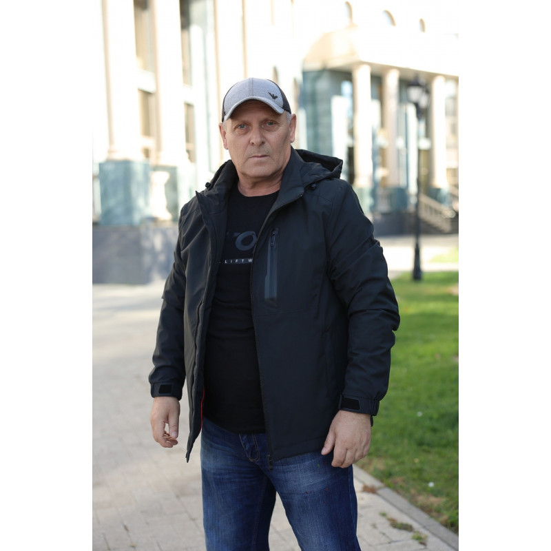Куртка мужская демисезонная Bihor большие размеры , Черный, 5XL