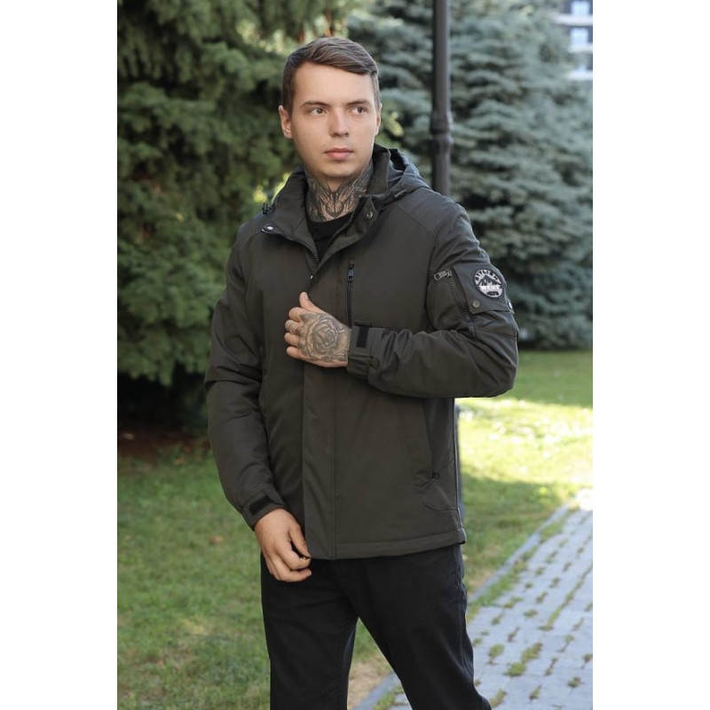 Куртка Bihor мужская демисезонная L–5XL (46–56), Турция, классическая,Хаки, XXXL