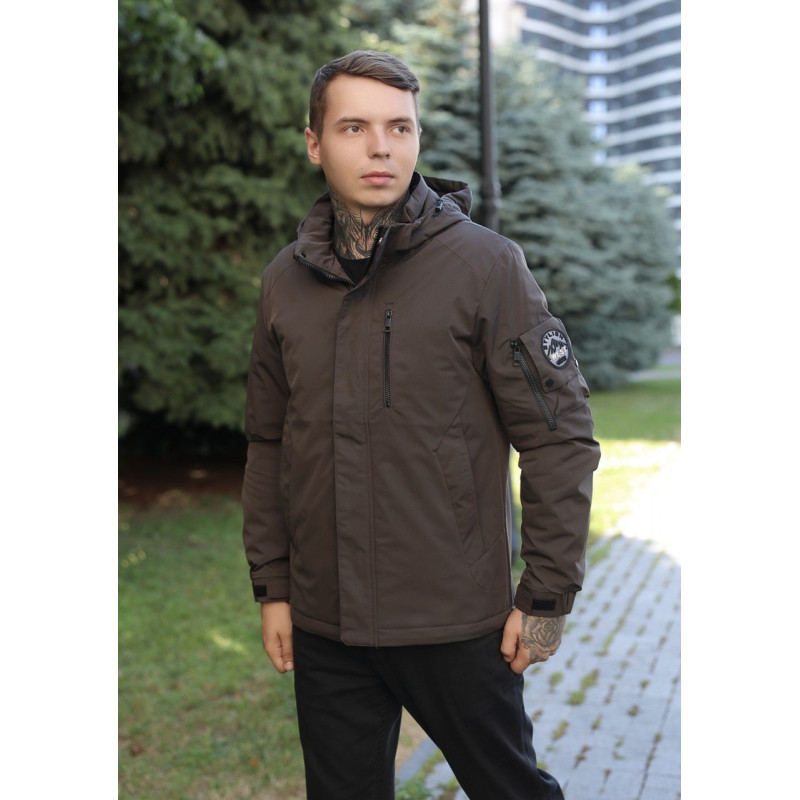 Куртка Bihor мужская демисезонная L–5XL (46–56), Турция, классическая,Коричневый, XL