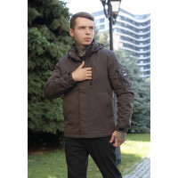 Куртка Bihor мужская демисезонная L–5XL (46–56), Турция, классическая,Коричневый, 4XL