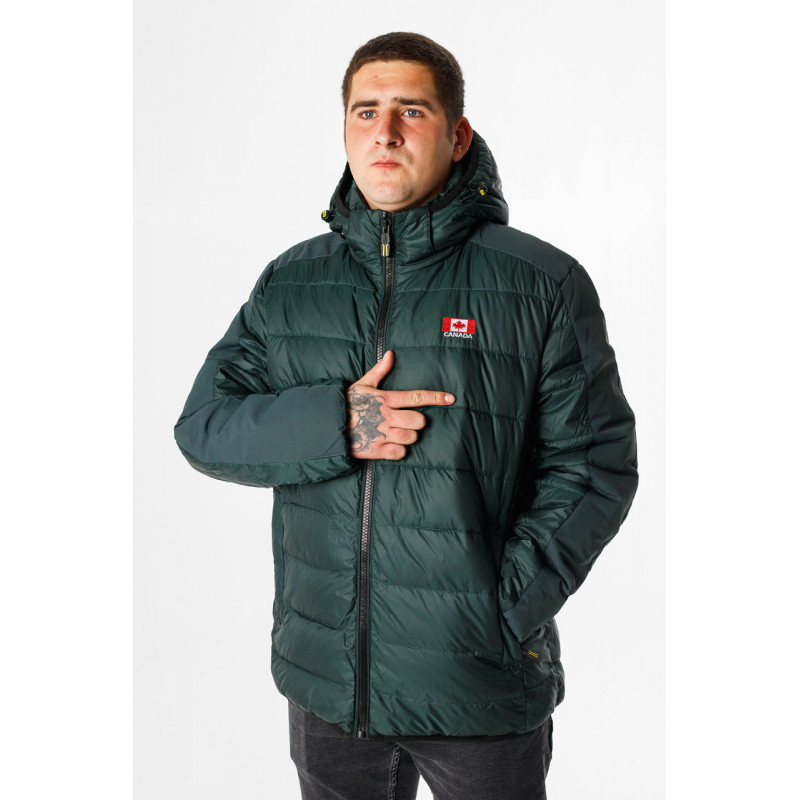 Куртка зимняя Bihor мужская теплая, Темно-зеленый,M
