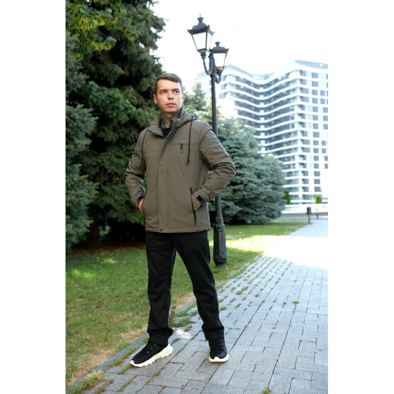 Мужская демисезонная куртка Bihor классическая с подкладкой, размеры 46–56, Турция,Черный, 5XL