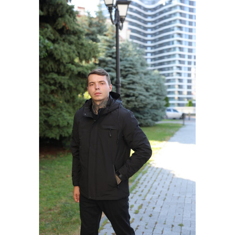 Мужская демисезонная куртка Bihor классическая с подкладкой, размеры 46–56, Турция,Серый, 5XL