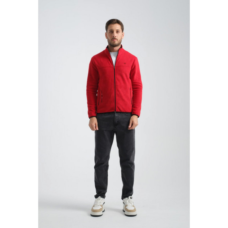 Флиска теплая зиппер Shooter мужская на молнии M-XXXL , M,  Красный