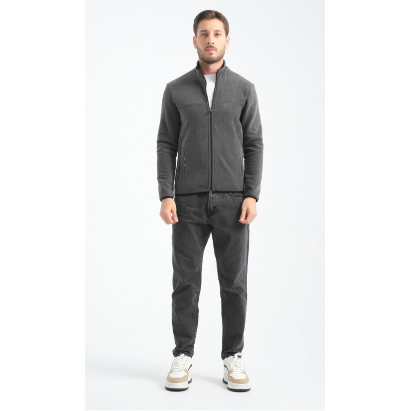 Флиска теплая зиппер Shooter мужская на молнии M-XXXL , XXXL,  Темно-серый